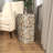 Handmade Mother Of Pearl Shell Geometric Mosaic Accent Table, Contemporary Side End Table