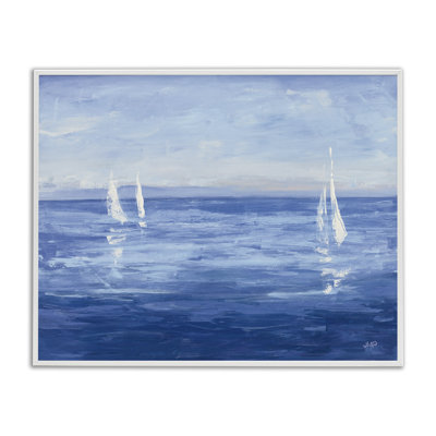 Vivid Boats Open Sail Framed Giclee Art by Julia Purinton
