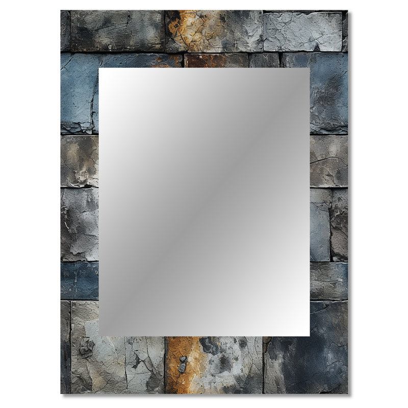 Hedya - Gray Modern Wall Mirror, 40 po x 30 po