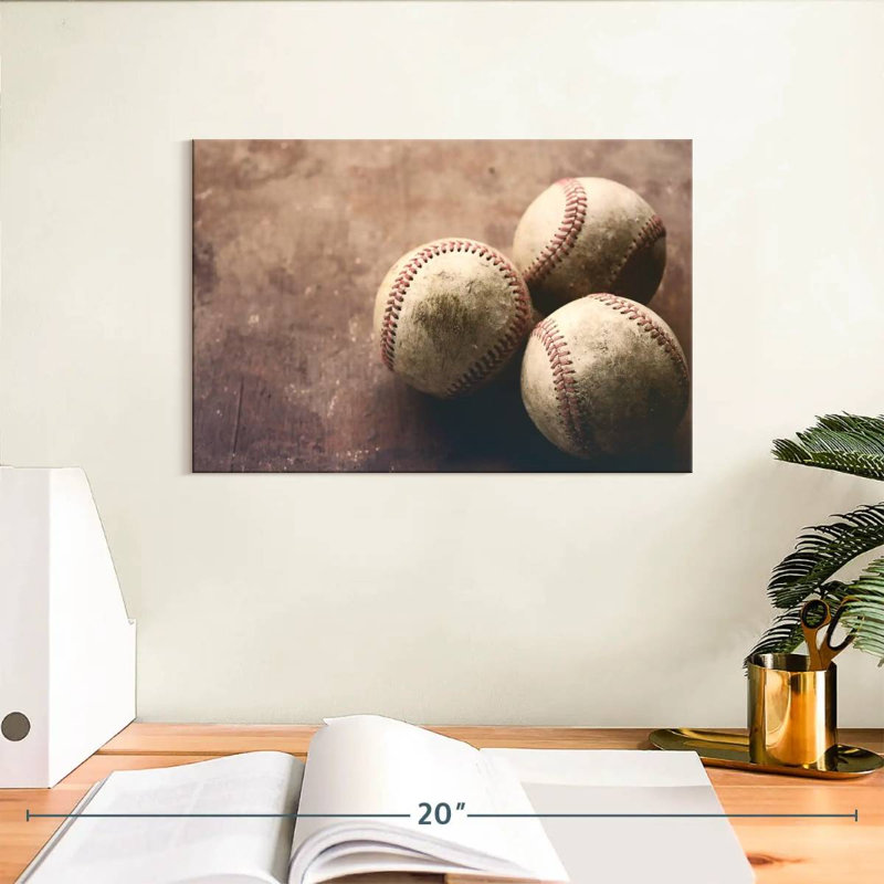 Sireci Baseball Trio, 8" H x 12" W