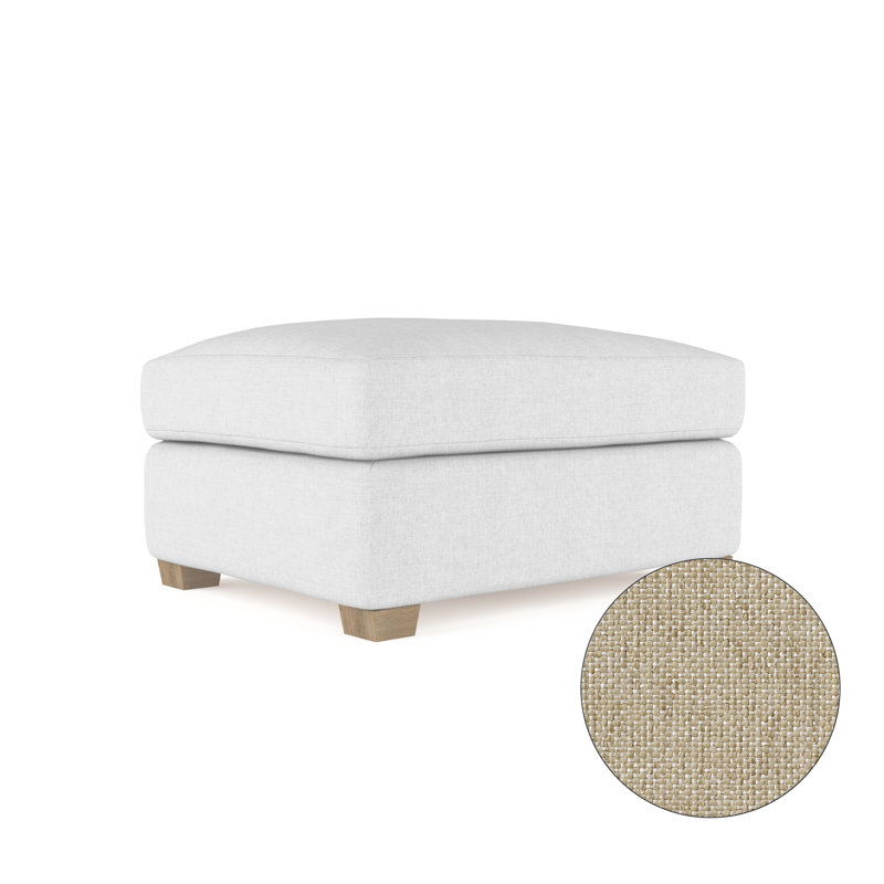 Repose-pieds Thompson, Lin huître Pebble Weave, Patiné