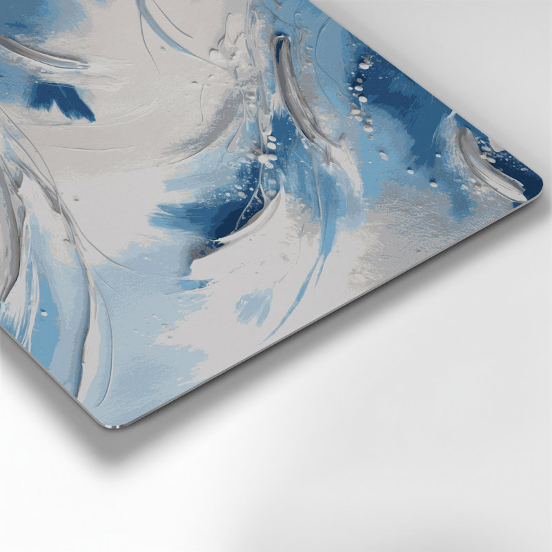 «Lyrical Abstraction 92», art mural en métal gris, H 12 po x l 12 po