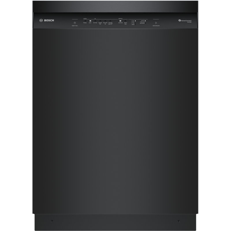 24" Recessed Handle 300 Series Dishwasher, Black