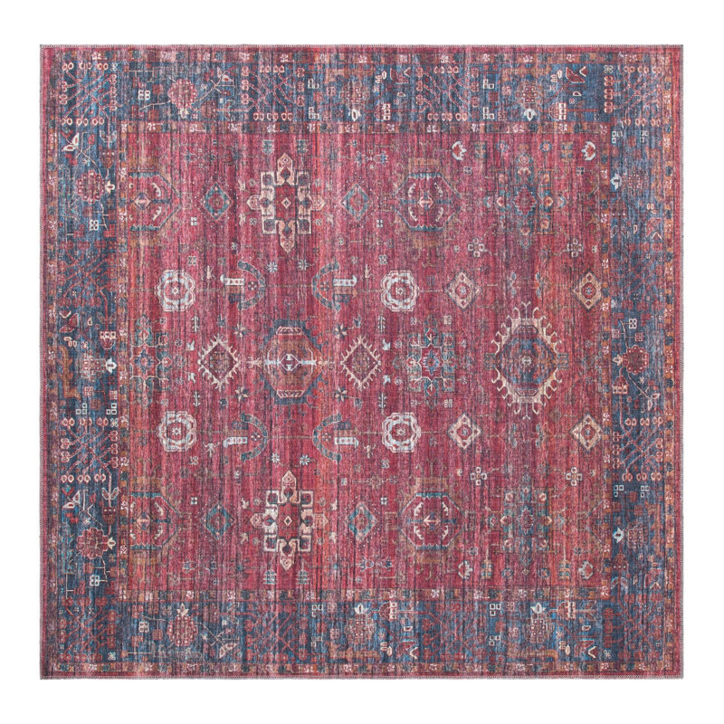 Hedin Geometric Indoor Rug, Square 7'3" x 7'3"