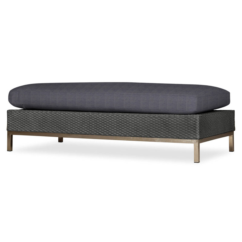Elements Outdoor Ottoman, Demo Skyway, Hickory