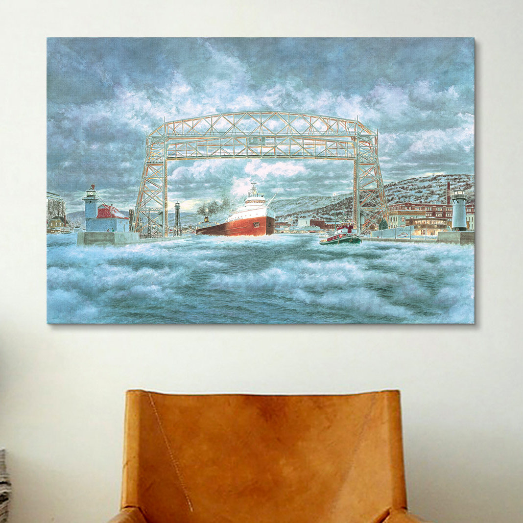 Stanton Manolakas " The Edmund Fitzgerald Leaving The Dock " by Stanton Manolakas Breakwater Bay 