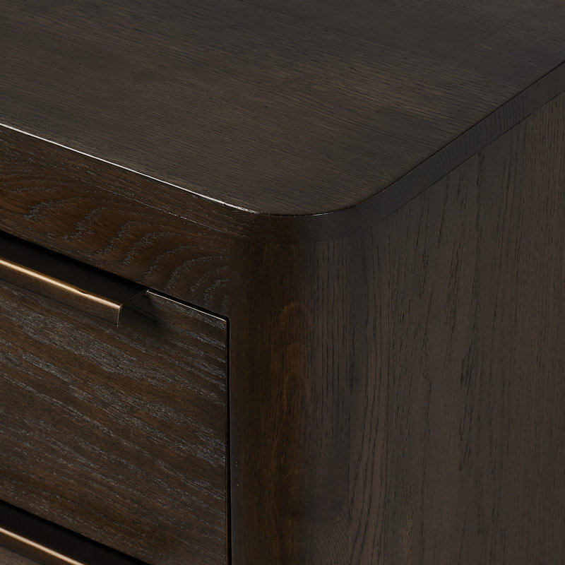 BRUCE 3 - Drawer Solid Wood Nightstand
