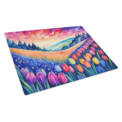 Planche à découper en verre Hyacinths