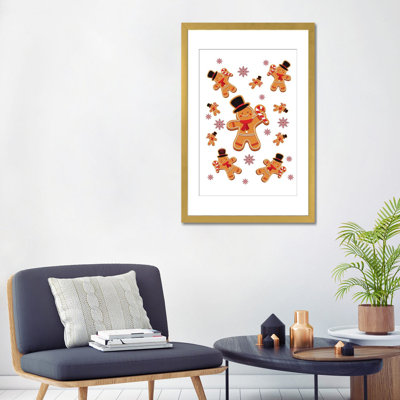 «Gingerbread Wall Art», reproduction d'art encadrée, papier d'art encadré