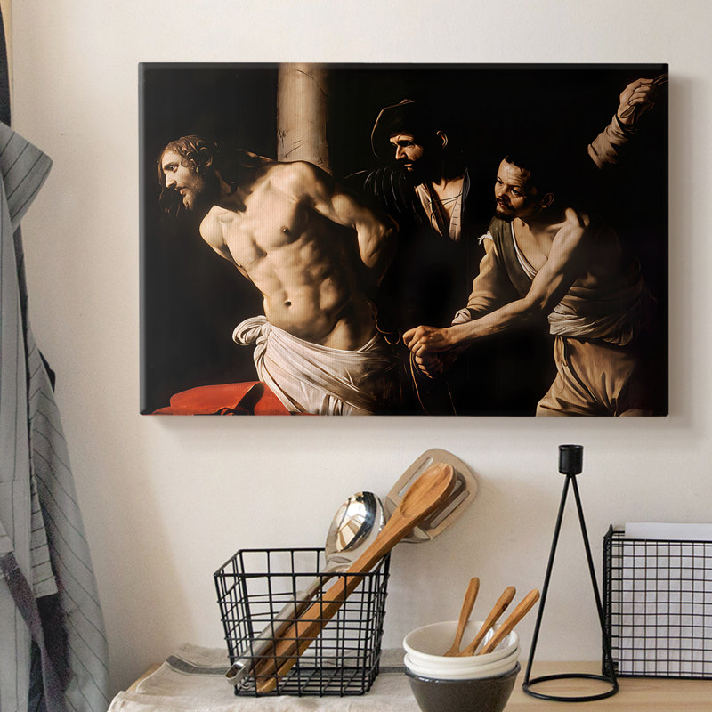 La Flagellation du Christ (version Rouen) - Toile tendue Caravaggio-Gallery - c. 1607, 8 x 12