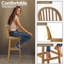 Dolmen Rubberwood Solid Wood Bar Stool with Solid Wood Frame