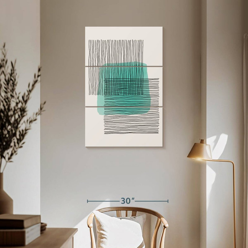 Avery Lines On Square, 57" H x 36" W