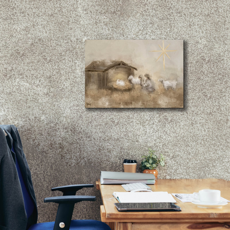 «Epic Graffiti« Neutral Nativité »par Ashley Bradley, art mural, 20" H x 24" W