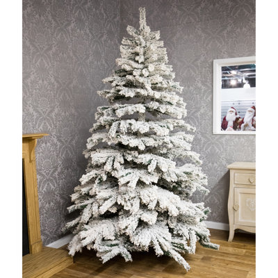 6ft Artificial Flocked Mountain Pine Christmas Tree