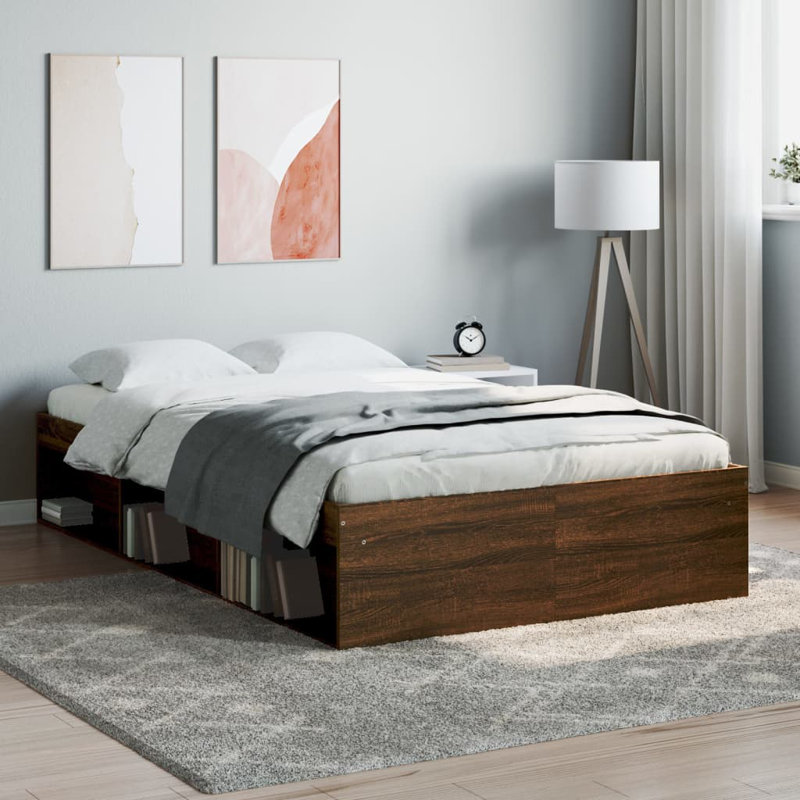 Afriani Storage Bed, Small Double (4'), White