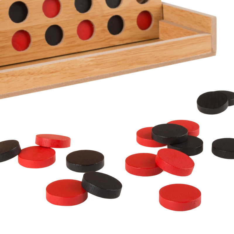 Jeu de voyage en bois 4 rangées