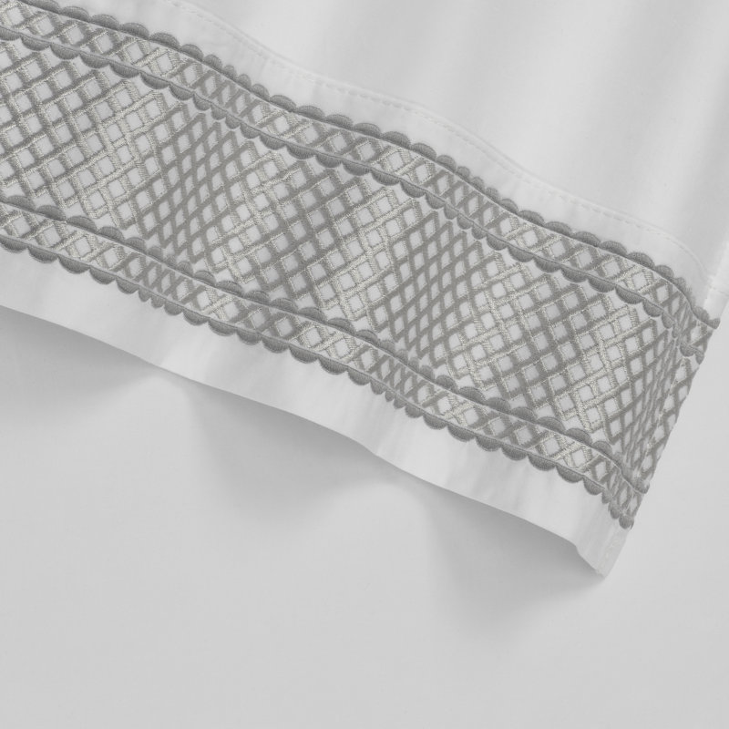 Monarch - Feuille 4Pc. Ensemble de draps, Ensemble de draps pour très grand lit avec 2 taie, Argent