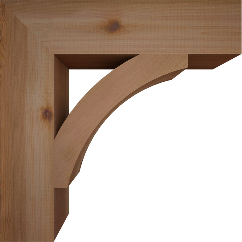 Thorton Block Bracket, 18" H x 4" W x 18" D, Western Red Cedar (Smooth)