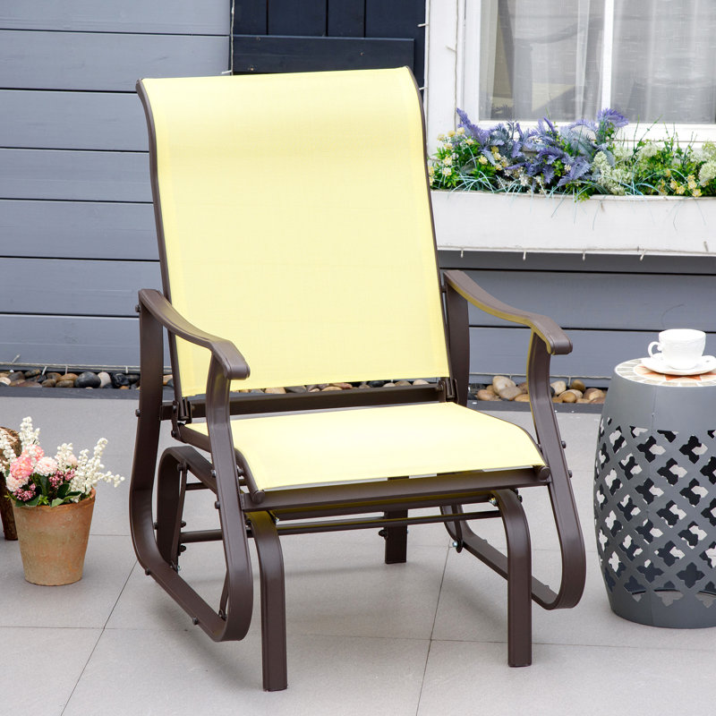 Fauteuil oscillant Garden, chaise berçante beige