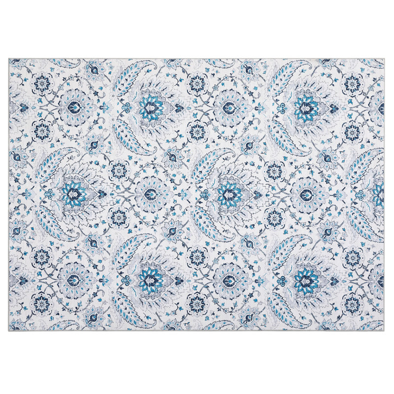 Tapis de salon lavable à la machine 8 x 8 x Tapis antidérapant pour chambre à coucher Tapis décoratif floral oriental 