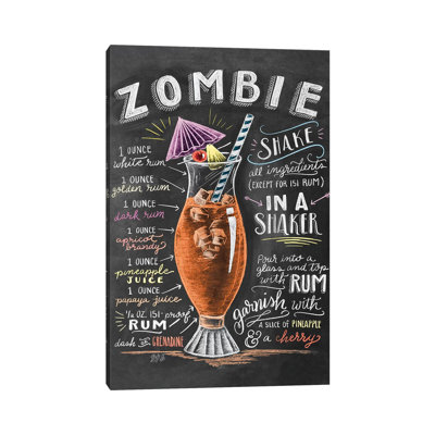 Zombie Recipe - Wrapped Canvas Textual Art