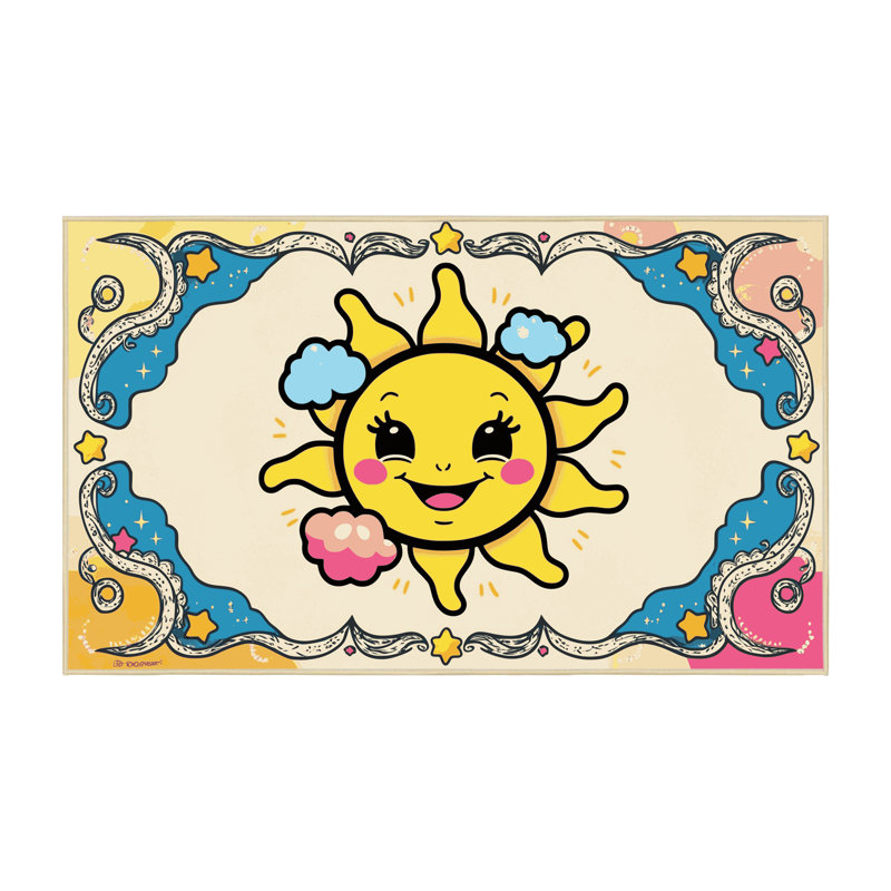 Tapis pour enfants Zoomie, Rectangulaire 7 pi x 10 pi