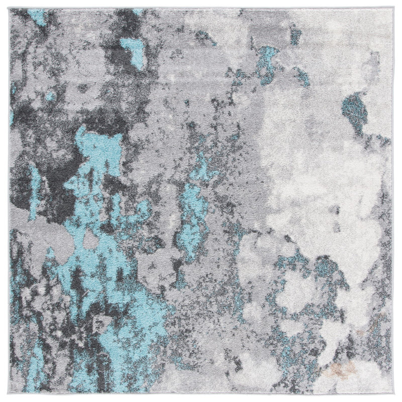 Heuer Performance Abstract Rug, Square 8'