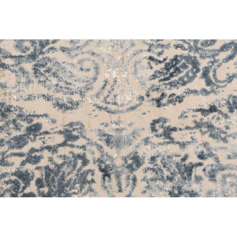 Tapis oriental gris / ivoire Grisby, Tapis de couloir 2 pi 2 po x 7 pi 7 po