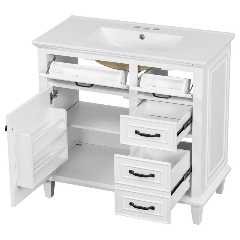 Meuble-lavabo 36 po avec lavabo, Blanc