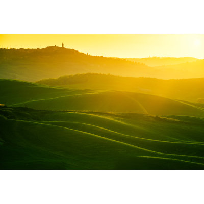 Waves Hills, Landscape by Remedios - Wrapped Canvas Print