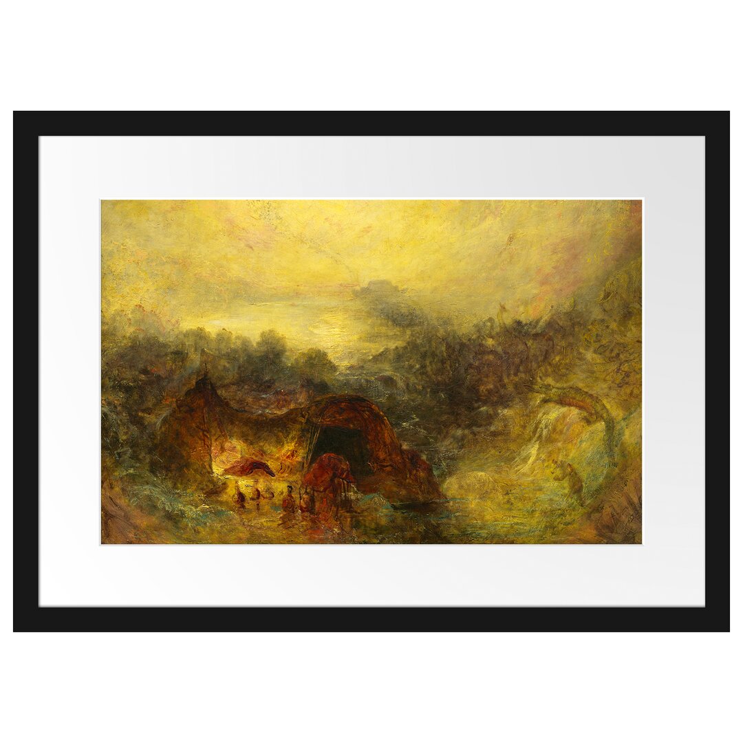 Gerahmter Kunstdruck The Evening of the Deluge von William Turner