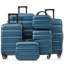 Ensemble 6 pièces de valises rigides en ABS - Valises légères et durables avec deux roues pivotantes, tailles de bagage à main et pour bagages-129368045
