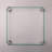 Square Fireplace Table Transparent Windshield Resistance Fortification, 14.15In X 14.15In, 2.5Lb 14.4"X14.4" Fire Glass Screen, Weight