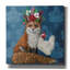  «Fox and Hen» par Heather Gauthier, art mural sur toile, 18 po x 18 po