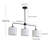 3-Light Modern Dimming Kitchen Island Ceiling Mount Light