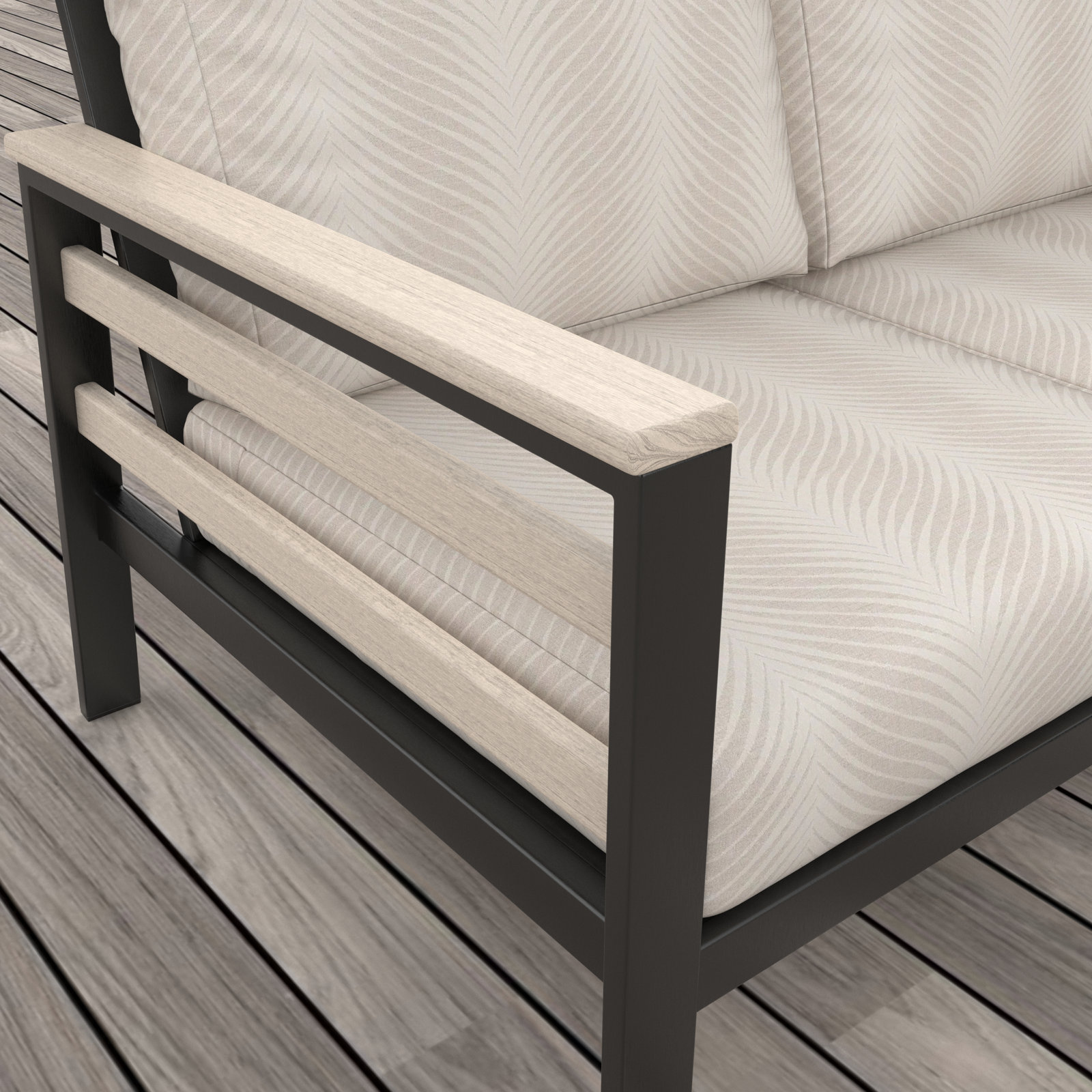 Townsend 80" Sunbrella® Patio Sofa, Sunbrella Clockout Cloud, White