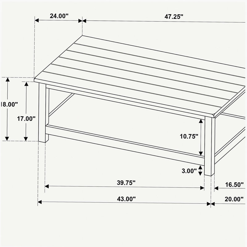 Ensemble de table basse et de table de bout Castleton