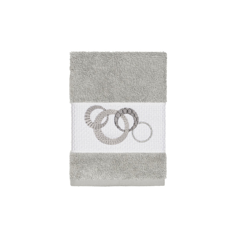 Annabelle Turkish Cotton Midweight Washcloth, Light Gray