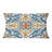 Mediterranean Tiles In Retro Blue V - Abstract Tile Printed Throw Pillow