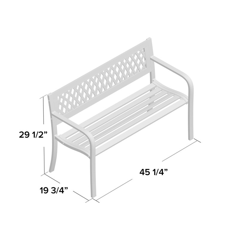 Banc de jardin en acier Carlysia