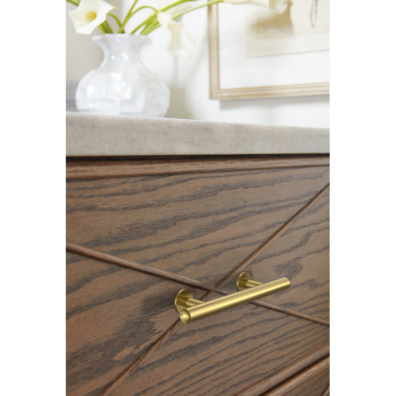Radius Bar Pull, Golden Champagne, 3"