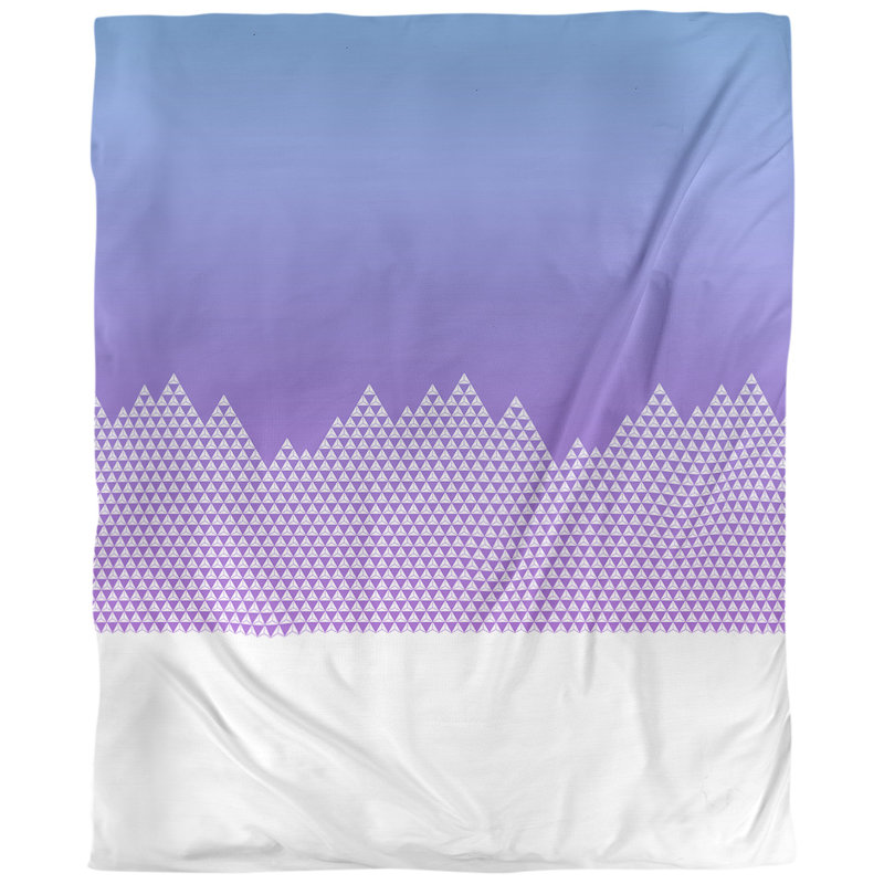 Tissu mountain, Bleu / Mauve, L 54 po x l 36 po, Lin naturel paloma