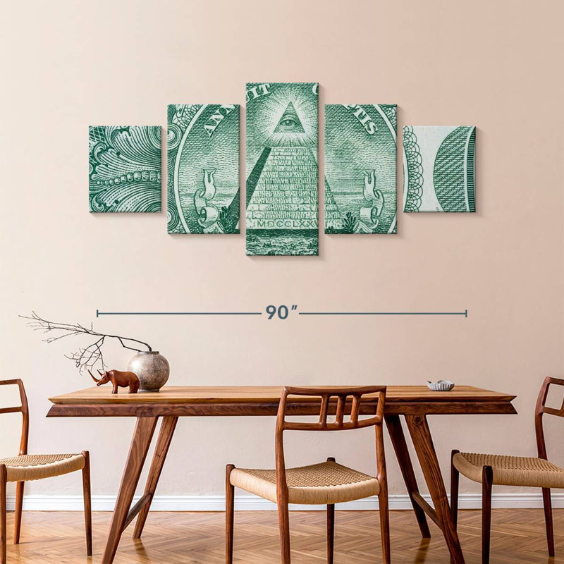 US Dollar Bill, 42" H x 92" W