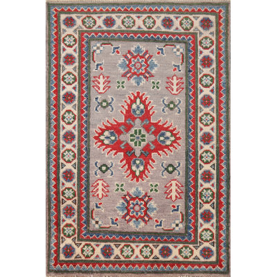 Tapis décoratif gris Kazak