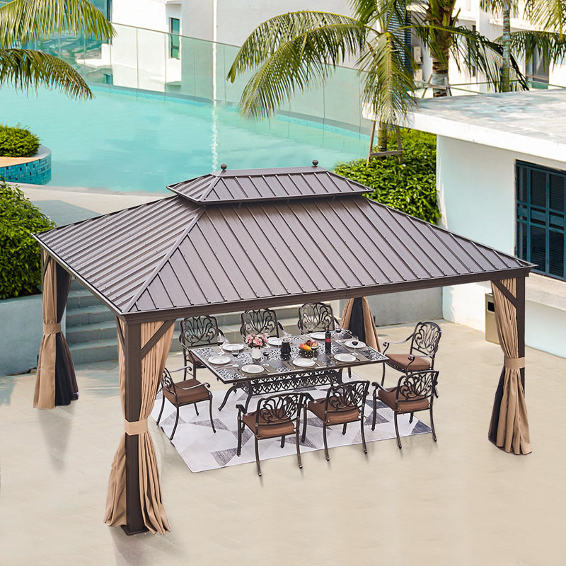 16 pi L 12 pi. D Pavillon de jardin en aluminium