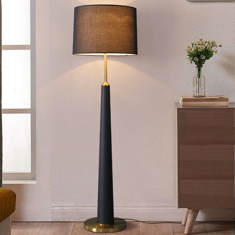 Black Iron Free form Floor Lamps, Black/Gold, Black