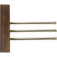 Porte-serviettes mural pivotant à 3 niveaux avec barres métalliques, base en bois et système pivotant. Ce modèle permet de ranger les serviettes de manière organisée et accessible, tout en apportant une touche industrielle rustique aux salles de bain et aux abords de la piscine.-134795997