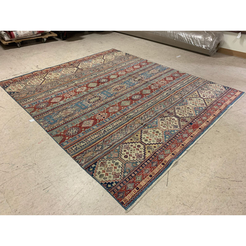 Tapis tribal turc rétro de style rétro Anatolian, Rectangle 5 pi 10 po x 7 pi 10 po