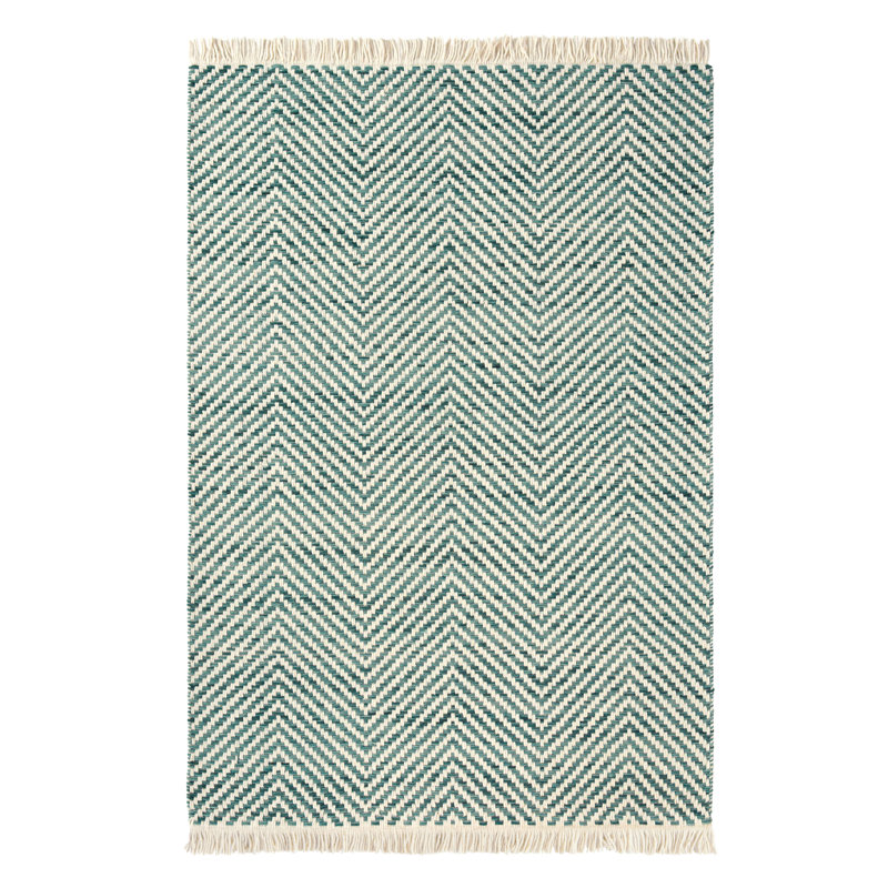Wool Chevron Area Rug, Rectangle 5'3" x 7'6"