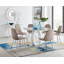 Scottsmoor Modern Halo Seat Round Dining Table Set - 6 Scandi-Style Faux Leather Dining Chairs-86714098-86714093